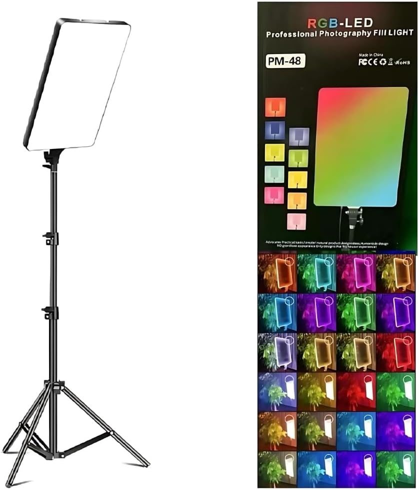 RGB PM-48 Professional LED Light – Full-Color Rechargeable Video Light for Creators